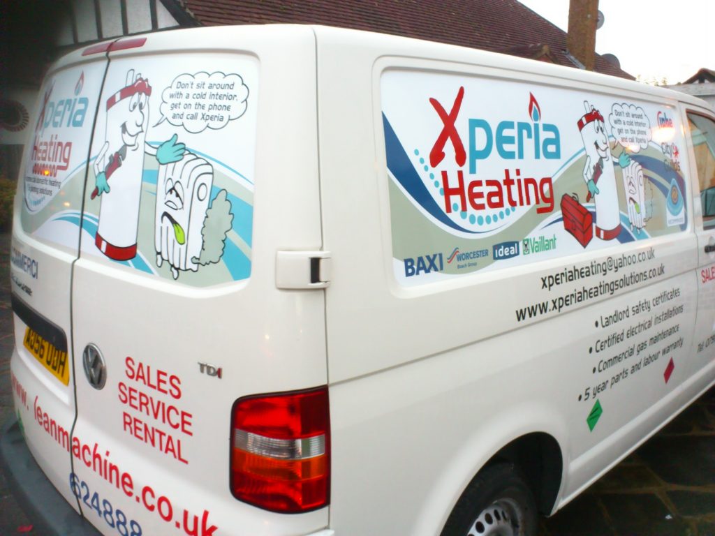 rear of heating van
