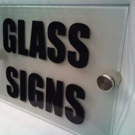 glass sign